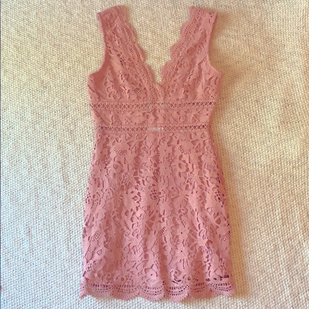 J.O.A pink lace dress